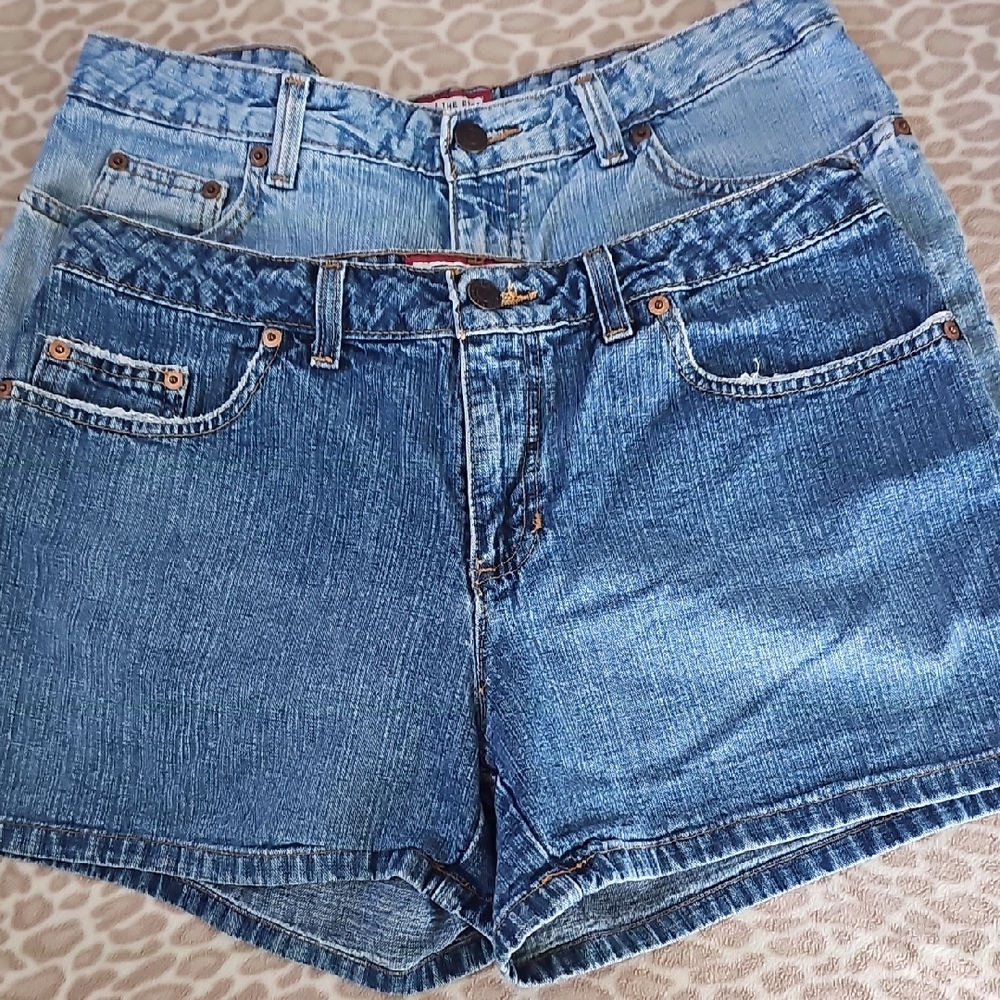 Old Navy Classic Blue Jean Shorts Set 2 Size 10 Vintage